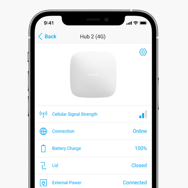 Ajax Hub 2 (2G) - ARAS Line - white