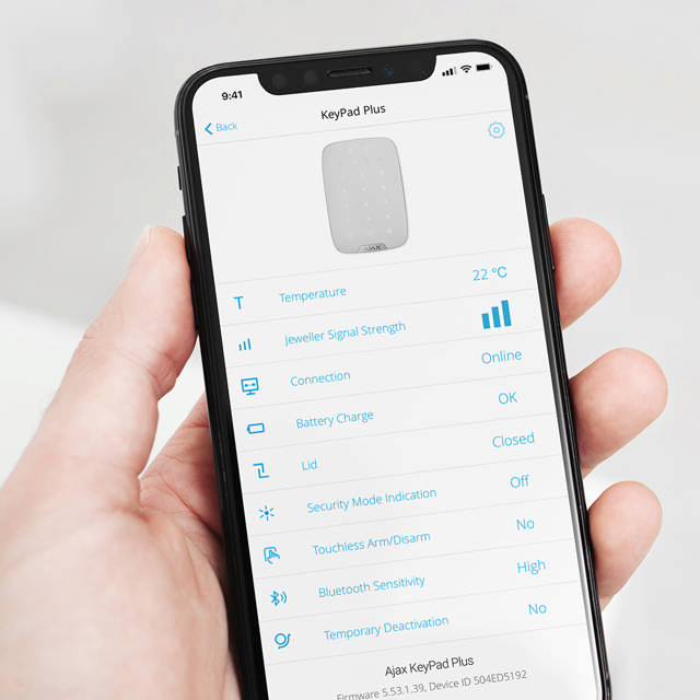 Ajax Keypad Plus - ARAS Line - white