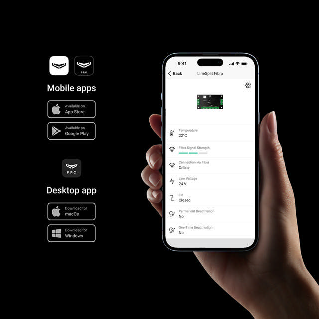 Ajax LineSplit - Fibra - black