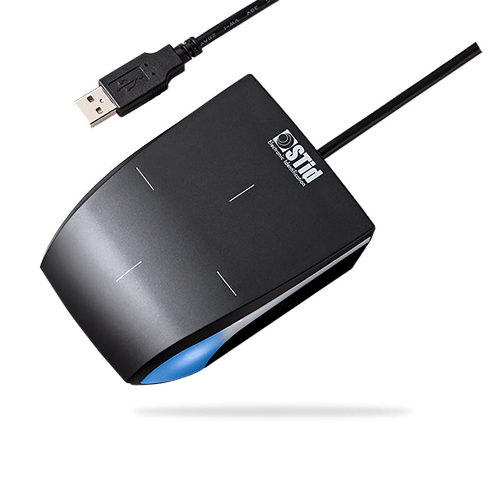 STID Blue Desktop reader - Secure EAL5 USB Wedge