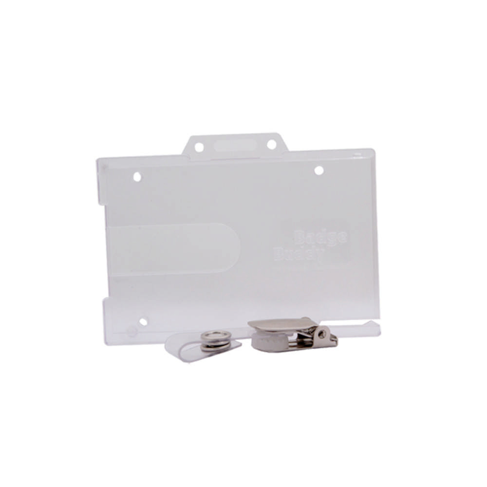 Card Holder - Horizontal - Transparent (Badge Buddy