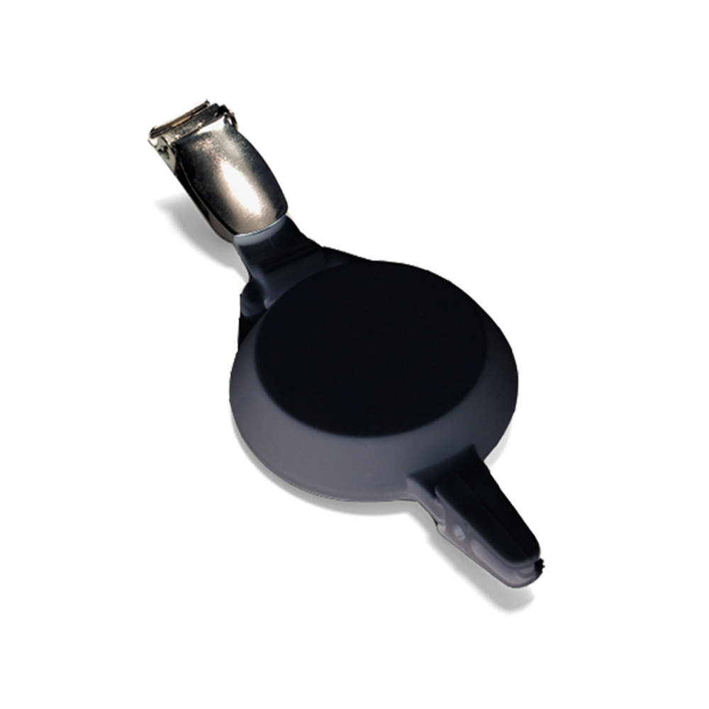 Retractable card holder - Plastic - 45mm - Black