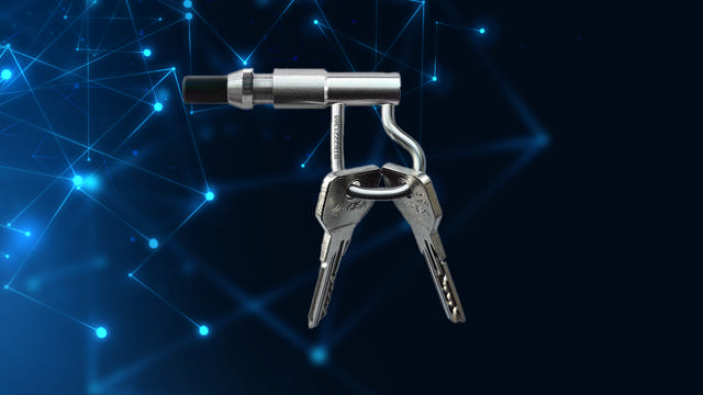 Key peg with electronic ID